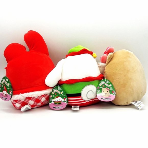 Squishmallow Plush Hello Kitty Friends 8" Christmas Cinnamoroll & My Melody Set - Picture 6 of 6